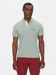 Napapijri Polo E-Amundsen NP0A4IN9 Zielony Regular Fit. Zielone koszulki polo męskie Napapijri, m, bez wzorów, z bawełny, bez kołnierzyka, bez ramiączek. Za 269.99 zł.