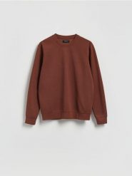 Bluza regular z bawełną - brązowy. Brązowe bluzy nierozpinane męskie Reserved, l, bez wzorów, z bawełny, bez ramiączek, bez kaptura. Za 119.99 zł.