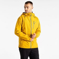 Męska wodoodporna kurtka Breathe Out. Żółte kurtki męskie Dare 2B, m, bez wzorów, z tkaniny, sportowe, bez ramiączek, bez kaptura. W wyprzedaży za 449.99 zł.