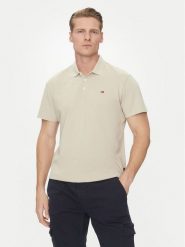 Napapijri Polo Ealis NP0A4H8B Beżowy Regular Fit. Brązowe koszulki polo męskie Napapijri, m, bez wzorów, z bawełny, bez kołnierzyka, bez ramiączek. Za 189.99 zł.