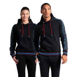 Bluza Arena Fireflow Hooded Sweat Inserts z kapturem. Czarne bluzy nierozpinane męskie ARENA, m, bez wzorów, z bawełny, sportowe, bez ramiączek, z kapturem. Za 313.07 zł.