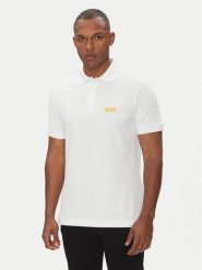 Versace Jeans Couture Polo 78GAGT08 Biały Regular Fit. Białe koszulki polo męskie Versace Jeans Couture, m, bez wzorów, z bawełny, bez kołnierzyka, bez ramiączek. Za 309.99 zł.