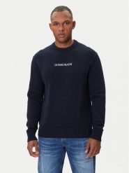 Guess Jeans Sweter M4BR31 Z3HM1 Granatowy Regular Fit. Niebieskie kardigany męskie Guess Jeans, l, z aplikacjami, z bawełny, bez ramiączek. Za 299.99 zł.