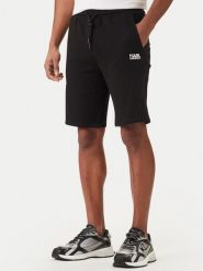 KARL LAGERFELD Szorty sportowe 705783 562917 Czarny Regular Fit. Czarne szorty sportowe męskie KARL LAGERFELD, bez wzorów, z bawełny, sportowe. Za 369.99 zł.