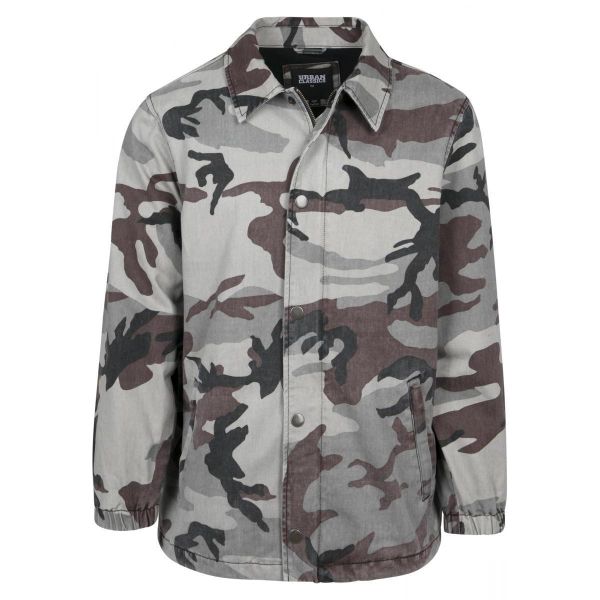 Parka Urban Classic cotton coach. Brązowe parki męskie Urban Classics, na zimę, m, bez wzorów, bez kaptura. Za 275.00 zł.