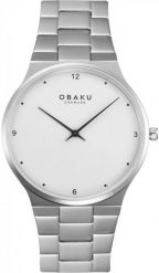 Zegarek męski Obaku Denmark V305GXCWSC srebrny. Szare zegarki męskie Obaku, srebrne. Za 693.00 zł.