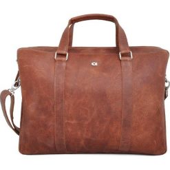 Skórzana torba na laptopa 15" unisex DAAG Funky Go! 38 jasnobrązowa. Brązowe torby na laptopa męskie DAAG, bez wzorów, z materiału. Za 439.99 zł.