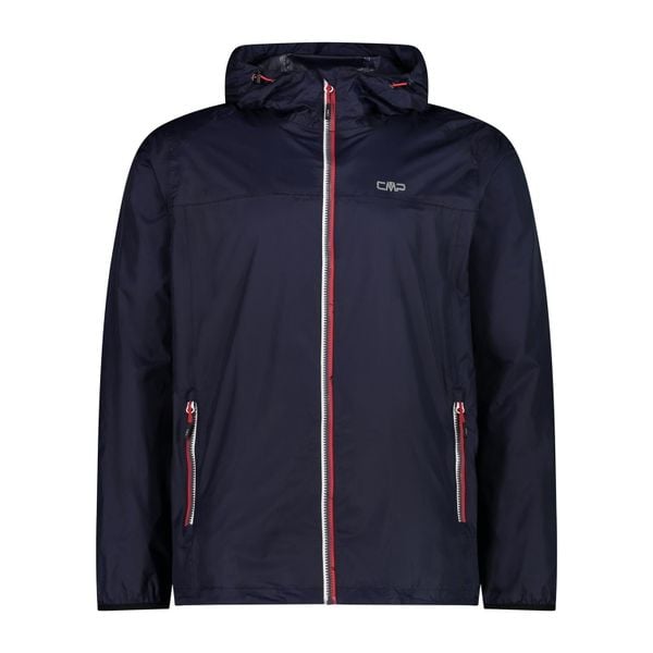 Kurtka przeciwdeszczowa z kapturem CMP. Niebieskie kurtki męskie CMP, s, bez wzorów, sportowe, bez ramiączek, z kapturem. W wyprzedaży za 99.99 zł.