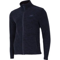 Polar męski PLM001 - ciemny granatowy melanż. Niebieskie bluzy z polaru męskie 4f, melanż, z dzianiny. W wyprzedaży za 99.99 zł.