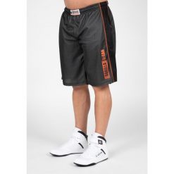 Wallace Mesh Szorty - Szary/Pomarańczowy. Brązowe szorty sportowe męskie GORILLA WEAR, bez wzorów, z meshu, sportowe. Za 183.00 zł.
