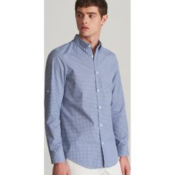 Koszula slim fit z drobnym wzorem - Turkusowy. Koszule męskie marki Reserved. Za 59.99 zł.