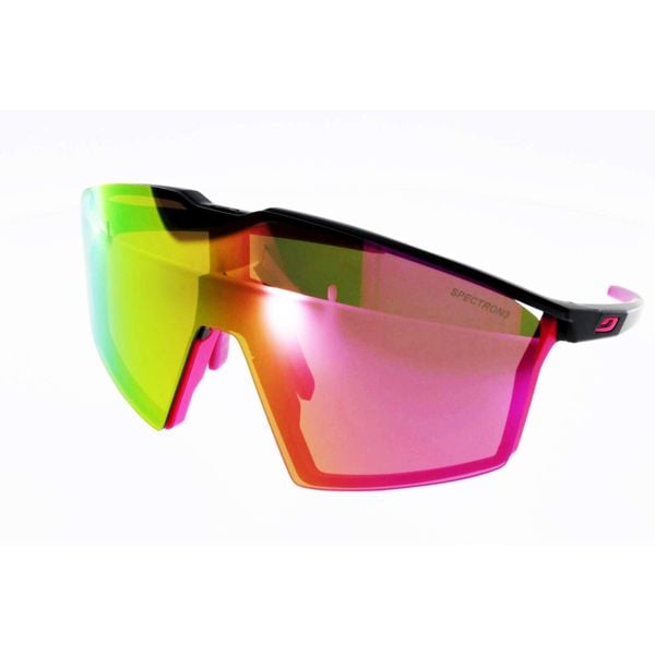Okulary rowerowe Julbo Edge - czarno różowy | Spectron cat 3. Czarne okulary przeciwsłoneczne męskie JULBO, bez wzorów, sportowe. Za 650.00 zł.