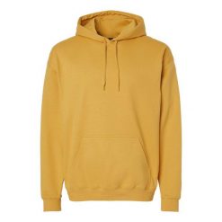 Bluza Z Kapturem Dla Dorosłych Unisex Softstyle Fleece Midweight. Żółte bluzy nierozpinane męskie GILDAN, m, bez wzorów, bez ramiączek, z kapturem. Za 78.99 zł.