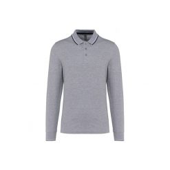 Koszulka polo pique z długim rękawem Kariban. Niebieskie koszulki męskie z długim rękawem KARIBAN, m, bez wzorów, eleganckie, bez kołnierzyka, bez ramiączek. Za 151.50 zł.