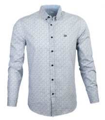 Koszula Casualowa, Biało-Niebieska, Paisley, Bawełniana, Męska, Taliowana, Długi Rękaw -PAKO JEANS. Niebieskie koszule męskie Pako Jeans, m, bez wzorów, z bawełny, bez kołnierzyka, bez ramiączek. Za 139.00 zł.