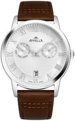 Zegarek męski Appella L70007.5B33QF brązowy. Brązowe zegarki męskie Appella. Za 1,540.00 zł.