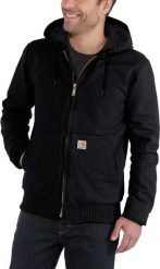 Carhartt Kurtka Carhartt Duck Active Jacket Black. Czarne kurtki męskie Carhartt, m, bez wzorów, bez ramiączek, bez kaptura. Za 635.34 zł.