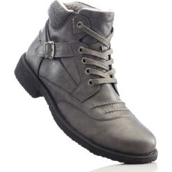 Botki sznurowane bonprix szary. Szare buty zimowe męskie bonprix. Za 149.99 zł.