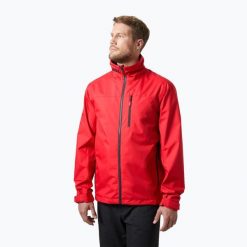 Kurtka żeglarska męska Helly Hansen Crew 2.0. Czerwone kurtki męskie Helly Hansen, m, bez wzorów, sportowe, bez ramiączek, bez kaptura. Za 676.00 zł.