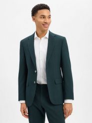 BOSS Męska marynarka garniturowa z wełny dziewiczej - Jasper Mężczyźni Regular Fit Sztuczne włókno zielony jednolity, 27. Zielone marynarki męskie Boss, m, bez wzorów, z wełny. Za 1,499.95 zł.