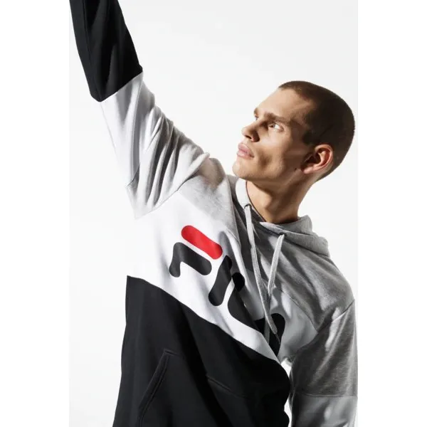 Fila Bluza Night Blocked Hoody , szary, rozmiar S. Szare bluzy nierozpinane męskie Fila, m, bez wzorów, z bawełny, klasyczne, bez ramiączek, bez kaptura. Za 319.99 zł.