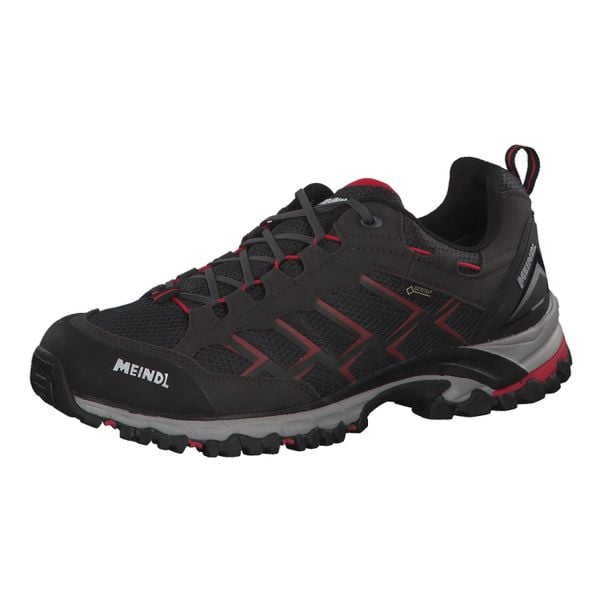Buty trekkingowe męskie Meindl Caribe Gtx. Czarne buty zimowe męskie Meindl, bez wzorów, z gore-texu, sportowe, bez obcasa, bez zapięcia. Za 849.00 zł.