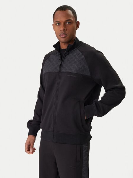 KARL LAGERFELD Bluza 705000 561902 Czarny Regular Fit. Czarne bluzy rozpinane męskie KARL LAGERFELD, m, bez wzorów, z syntetyku, bez ramiączek, bez kaptura. Za 959.99 zł.