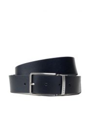 Trussardi Pasek Męski Belt H 3,5 Cm 71L00169 Granatowy. Niebieskie paski męskie TRUSSARDI, bez wzorów, ze skóry. Za 299.99 zł.