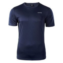 Koszulka męska Hi-Tec Sibic - granatowa, Rozmiar L. T-shirty męskie Hi-tec, l, bez wzorów, z dzianiny, bez kołnierzyka, bez ramiączek. W wyprzedaży za 29.99 zł.