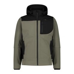 Kurtka męska turystyczna CMP 3A01787N. Zielone kurtki softshell męskie CMP, l, bez wzorów, z softshellu, z kapturem, trekkingowe. W wyprzedaży za 268.90 zł.