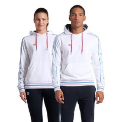 Bluza Arena Fireflow Hooded Sweat Inserts z kapturem. Białe bluzy nierozpinane męskie ARENA, xl, bez wzorów, z bawełny, z kapturem. Za 231.39 zł.