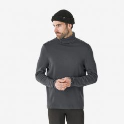 Koszulka termoaktywna narciarska męska Quecha BL 500 wool neck. Czarne bielizna termoaktywna męska WED'ZE, m, bez wzorów, z elastanu, bez ramiączek, na golfa. Za 269.99 zł.