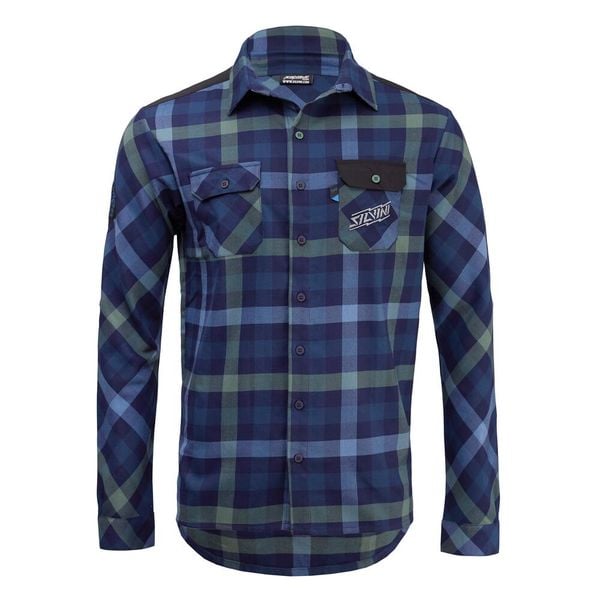 Koszula flanelowa Silvini Farini. Niebieskie bielizna termoaktywna męska Silvini, m, bez wzorów, bez ramiączek. Za 292.15 zł.