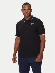 Reebok Polo Identity Small Logo Polo 100073035 Czarny Regular Fit. Czarne koszulki polo męskie Reebok, m, bez wzorów, z bawełny, bez kołnierzyka, bez ramiączek. Za 129.99 zł.