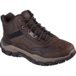 Buty Skechers Santoro-hopkins, Mężczyźni. Brązowe buty zimowe męskie Skechers, bez wzorów, ze skóry, sportowe, bez obcasa, bez zapięcia. Za 690.00 zł.