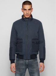 Boss Kurtka bomber Odre-D 50440995 Granatowy Regular Fit. Niebieskie kurtki męskie Boss, m, bez wzorów, z bawełny, bez ramiączek, bez kaptura. Za 1,349.00 zł.