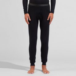 Legginsy męskie Odlo BL BOTTOM long MERINO. Czarne bielizna termoaktywna męska Odlo, m, bez wzorów, bez ramiączek, narciarskie. Za 339.99 zł.