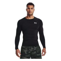 Koszulka męska treningowa Under Armour HeatGear Armour LongSleeve (1361524-001). Czarne t-shirty sportowe męskie Under Armour, m, bez wzorów, z elastanu, sportowe, bez ramiączek. Za 159.00 zł.