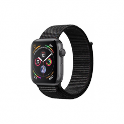 APPLE Watch Series 4 GPS, 40mm koperta w kolorze gwiezdnej szarości z opaską sportową w kolorze czarnym. Krokomierze marki Apple. Za 1,764.73 zł.