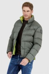 BLAUER Ciemnozielona puchowa kurtka męska FLETCHER. Zielone kurtki męskie Blauer USA, l, bez wzorów, z puchu, bez ramiączek, bez kaptura. W wyprzedaży za 1,089.99 zł.