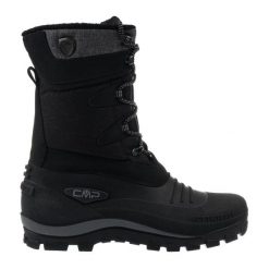 Śniegowce Buty Zimowe CMP Nietos męskie czarne. Czarne buty trekkingowe męskie CMP, na zimę, bez wzorów, bez zapięcia, trekkingowe. Za 449.99 zł.