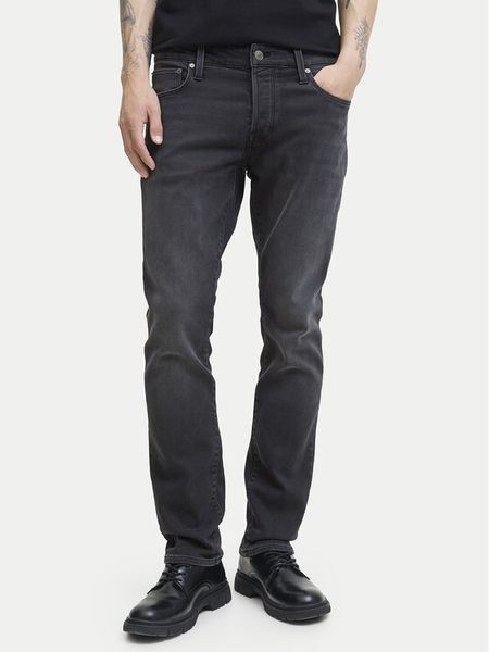 Jack & Jones Jeansy Mike Fox 12278115 Czarny Tapered Fit. Czarne jeansy męskie Jack & Jones, bez wzorów, z jeansu. Za 179.99 zł.