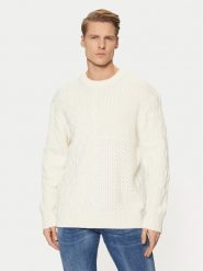 Tom Tailor Denim Sweter 1044433 Écru Relaxed Fit. Kardigany męskie Tom Tailor Denim, m, bez wzorów, z bawełny, bez ramiączek. Za 179.99 zł.