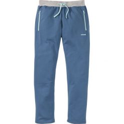 Spodnie dresowe Regular Fit bonprix niebieski dżins. Spodnie dresowe męskie marki bonprix. Za 44.99 zł.