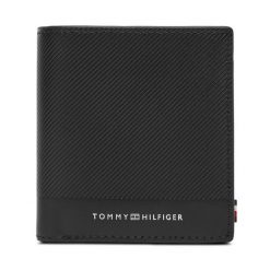 Portfel Tommy Hilfiger. Czarne portfele męskie Tommy Hilfiger, bez wzorów. Za 269.99 zł.