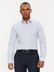 Michael Kors Koszula MK0DS01263 Błękitny Slim Fit. Niebieskie koszule męskie Michael Kors, m, bez wzorów, z bawełny, bez kołnierzyka, bez ramiączek. Za 279.99 zł.