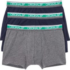 Bokserki (3 pary) bonprix szary melanż - ciemnoniebieski. Bokserki męskie marki Reserved. Za 38.97 zł.