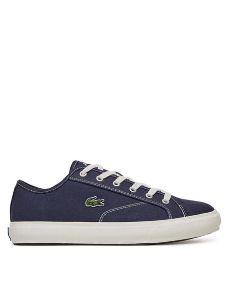 Lacoste Tenisówki Backcourt 7-49CMA0017 Granatowy. Niebieskie trampki męskie Lacoste, bez wzorów, z materiału, bez zapięcia. Za 299.99 zł.