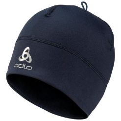 Czapka do biegania dla dorosłych Odlo Hat Polyknit Warm Eco. Niebieskie czapki męskie Odlo, bez wzorów, sportowe. Za 107.22 zł.