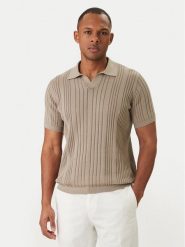 KARL LAGERFELD Polo 655016 562304 Khaki Regular Fit. Brązowe koszulki polo męskie KARL LAGERFELD, m, bez wzorów, z bawełny, bez kołnierzyka, bez ramiączek. Za 669.99 zł.